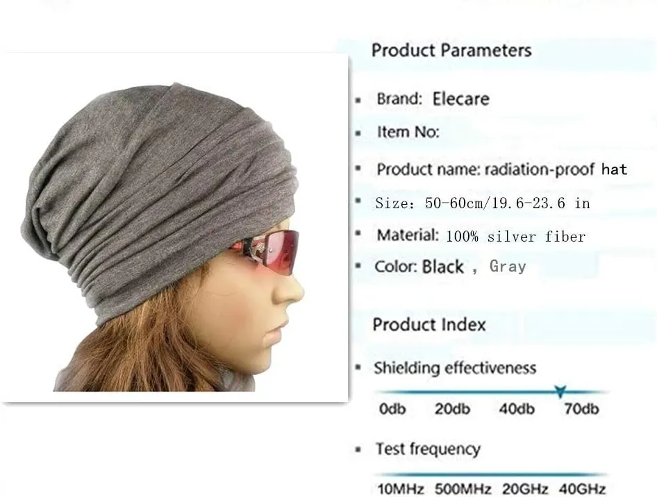 通用 Effective 99.99% Anti Radiation Cap Multicolor EMF Protection Hat Shielding Cell WiFi 5G RF Hat 50-60cm/19.6-23.6 in