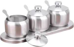 1 Set Seasoning Bottle with Lids Kitchen Spice Canister for Safe Storage Airtight Design for Home Restaurant Use