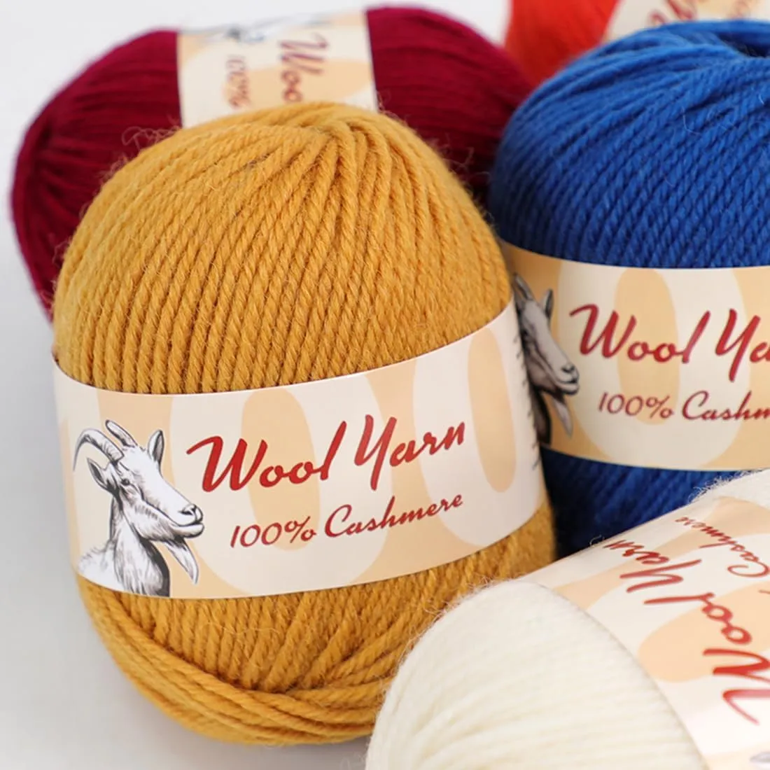 100% Cashmere Wool Yarn (Pack of 10) by Yonkey Monkey 500gr Imported Knitting Crochet (Big Green 23)