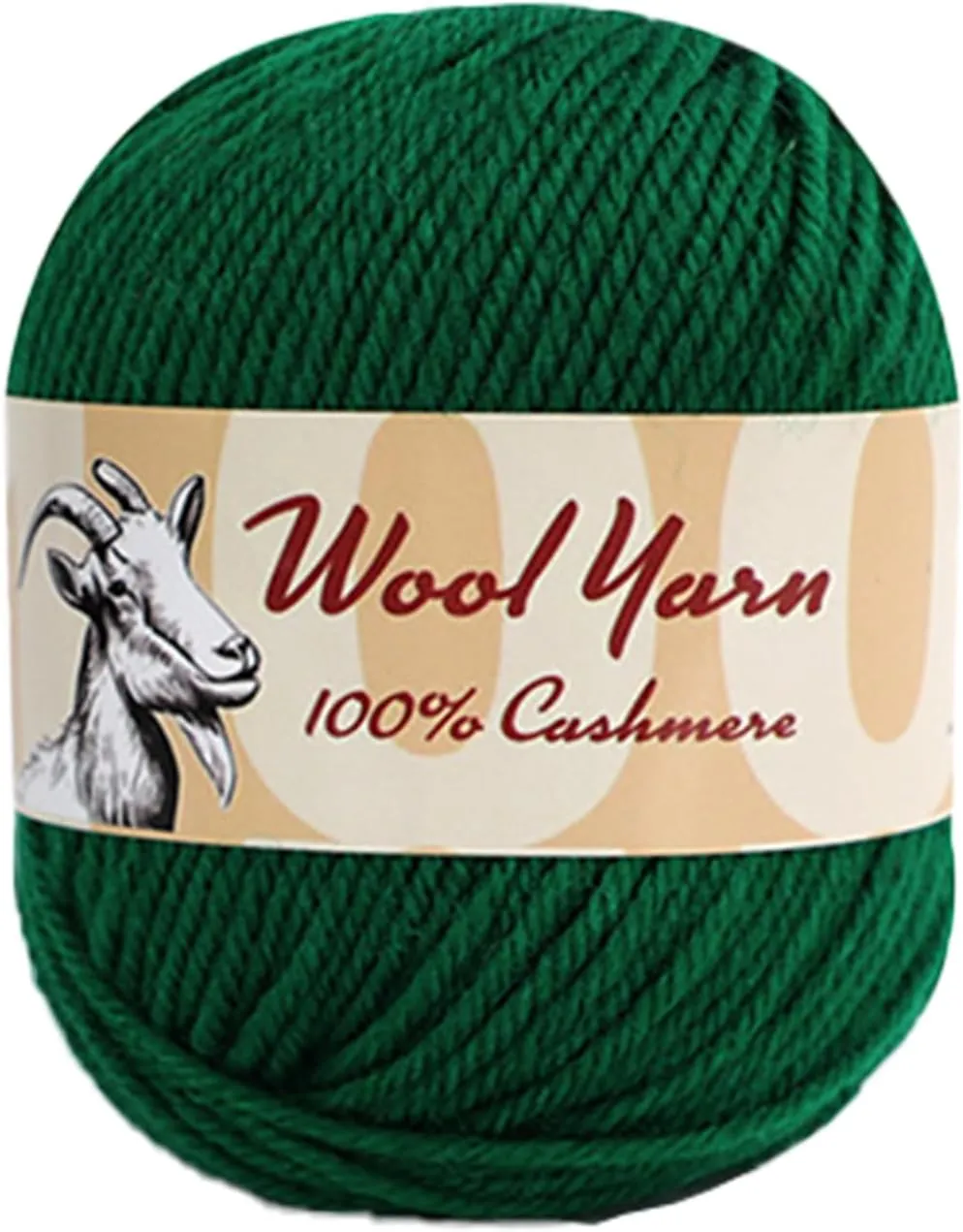 100% Cashmere Wool Yarn (Pack of 10) by Yonkey Monkey 500gr Imported Knitting Crochet (Big Green 23)