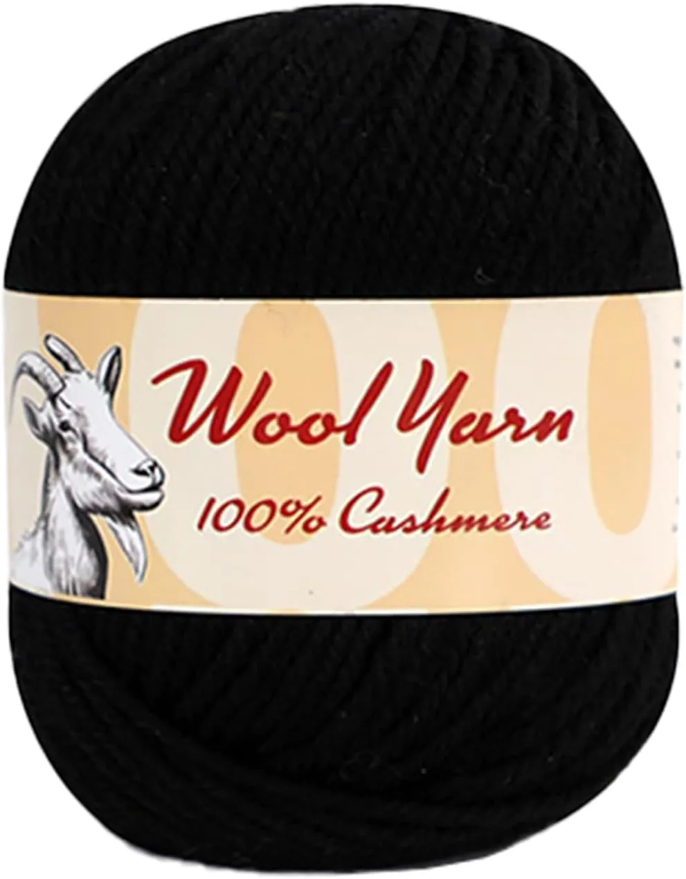 100% Cashmere Wool Yarn (Pack of 10) by Yonkey Monkey 500gr Imported Knitting Crochet (Black 27)