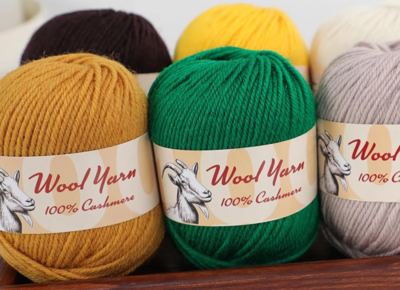 100% Cashmere Wool Yarn (Pack of 10) by Yonkey Monkey 500gr Imported Knitting Crochet (Chicken Yellow 08)
