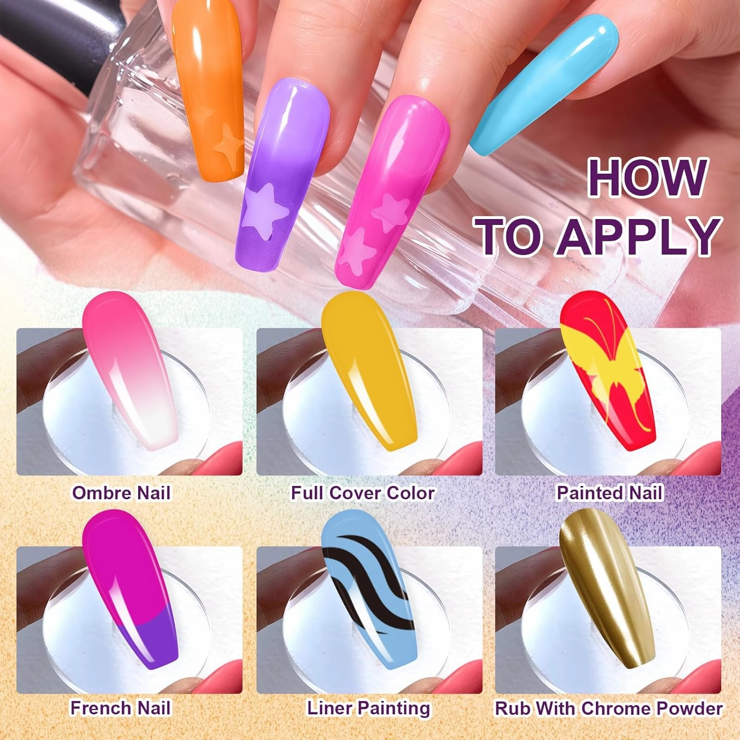 12 Colors Ombre Gel Nail Polish with 100Pcs Nail Sponges & Tweezers for DIY Ombre Nails Aura Nails, French Manicure, Long-lasting Palette Mojito Sunrise Canvas
