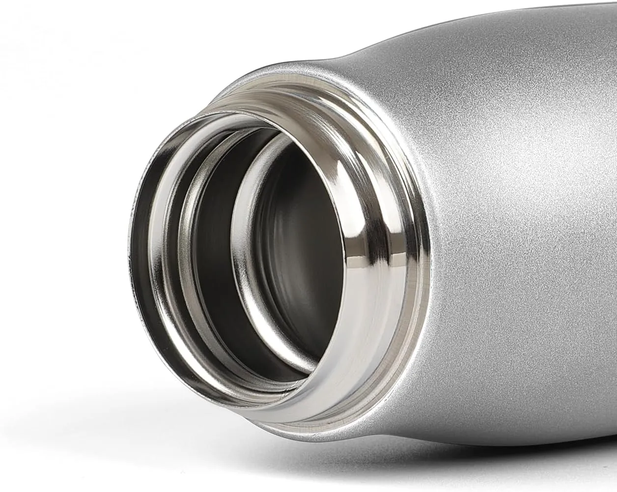 17 oz Stainless Steel Water Bottle Double Wall Vacuum Insulated Kids Wide Mouth Flask with Leakproof Portable Lid (Silver)