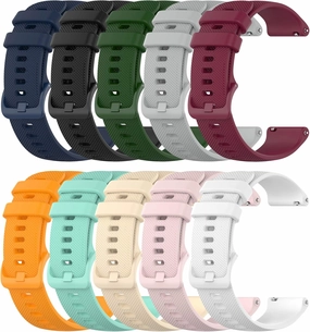 18mm 19mm 20mm 22mm Width Colorful Silicone Quick Release Wristband Replacement Sports Straps Bracelet Watch Band Strap with Quick Release Pins for Smartwatch