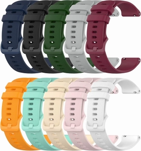 18mm 19mm 20mm 22mm Width Colorful Silicone Quick Release Wristband Replacement Sports Straps Bracelet Watch Band Strap with Quick Release Pins for Smartwatch