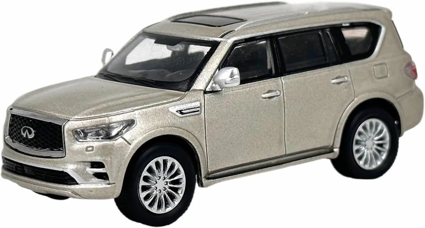 1:64 for Infiniti QX80 Alloy Car Model Collection Display Decoration Souvenir Mini Simulation Toys(Gold)