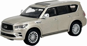 1:64 for Infiniti QX80 Alloy Car Model Collection Display Decoration Souvenir Mini Simulation Toys(Gold)