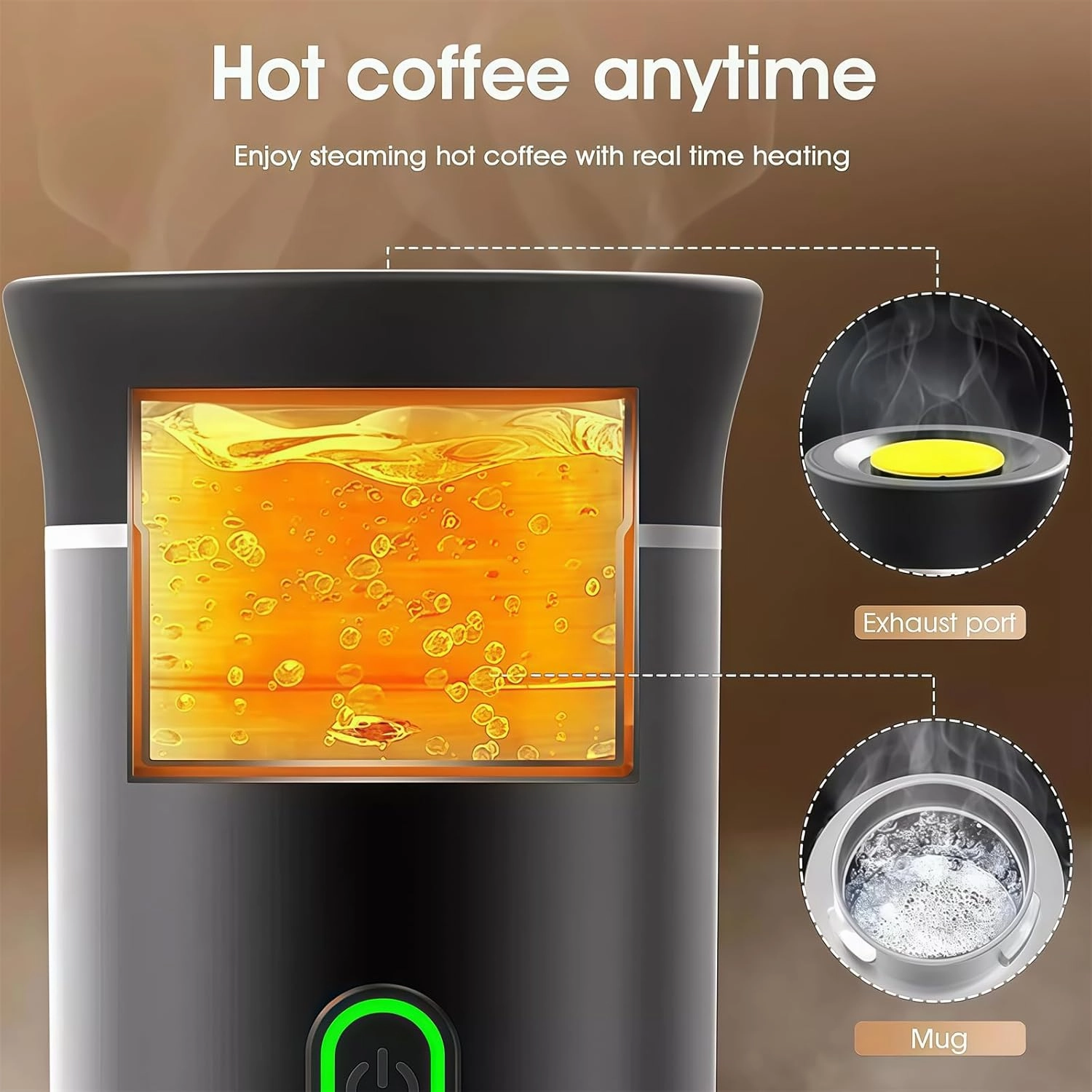 2025 New V2.0, Espresso Machine, Coffee Maker, Portable Coffee Machine, 3-in-1 Wireless Electric Portable Coffee Maker Machine for Travel Camping (Silver)