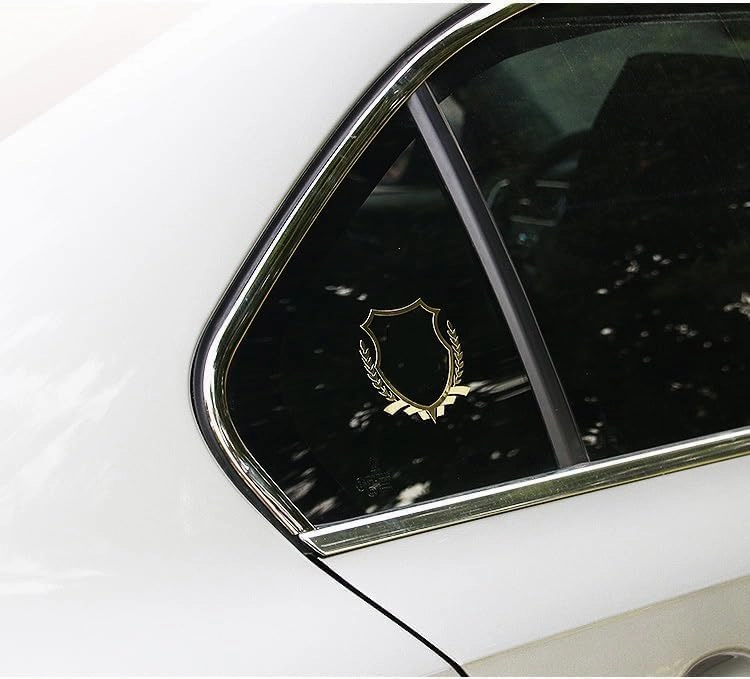 2pcs Car Emblem Sticker for Citroen C-Quatre C3-XR C4L C5 C2 Elysee, Badge Stickers, Badge Decal Car Sticker, Car Letter Emblems Decal, Decoration Sticker Replacement Accessories,A Gold