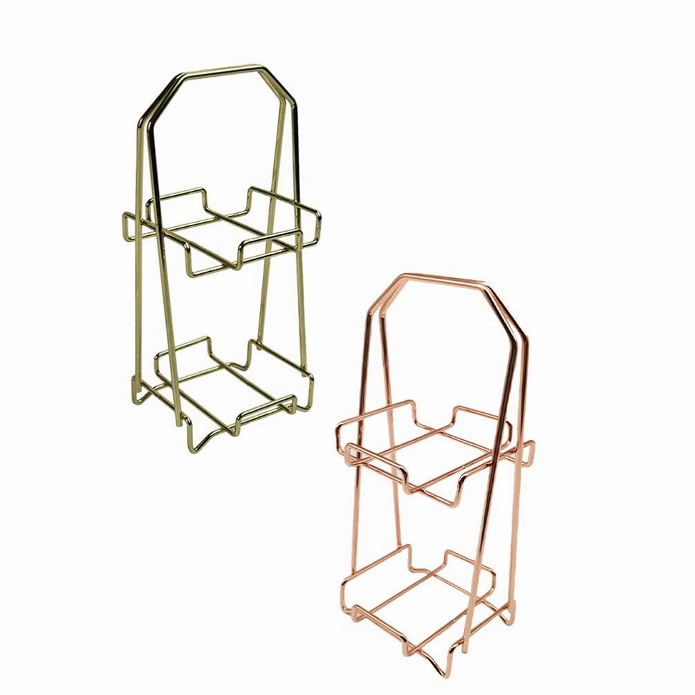 2PCS Wire Beauty Sponge Holder Double- layer Makeup Powder Puff Holder Sponge Rack Puff Display Stand for Makeup Egg Organizer
