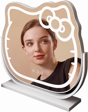 360°Rotation Vanity Mirror, Vanity Mirror With Lights 15"×13.8" Makeup Mirror With Lights,Lighted Vanity Mirror Tabletop, Smart Touch With 3-Color Lighting, Dimmable, for Vanity Desk Tabletop(White,15