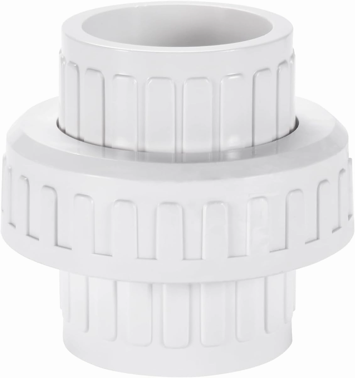 3" PVC Union Coupling Pipe Fitting, Slip Union Schedule 40, Adapter(Socket x Socket), Built-in EPDM O-Ring, White (1 Pack)