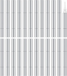 3ml Empty Nail Oil Pen with Brush, Twist Pen for Tooth Whitening, Gel Lip Gloss Container, Eyelash Growth Liquid Tube(Silver, 24 PCS)