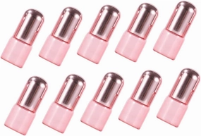 3sets Travel Essential Oil Roller Bottles 1ml Perfume Roll Bottles with Rose Quartz Essential Oil Roller Balls 10pcs*3