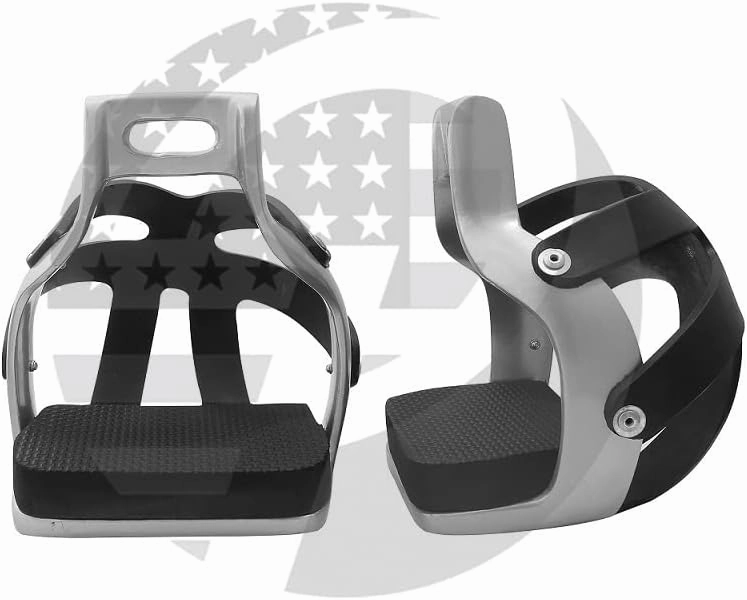 4.75 Inch Aluminum Endurance Ride Caged Stirrups Safety Horse Silver Color Stirrups