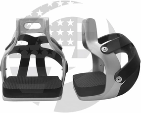 4.75 Inch Aluminum Endurance Ride Caged Stirrups Safety Horse Silver Color Stirrups
