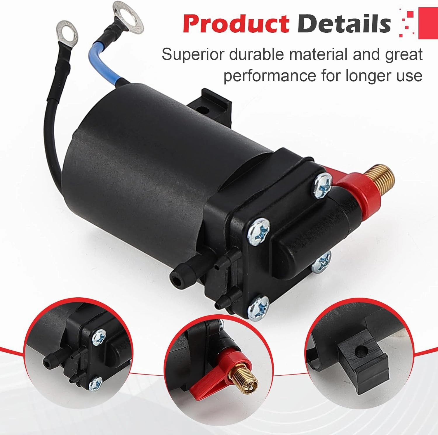 5007356 Fuel Primer Choke Solenoid for OMC Johnson Evinrude Replace# 5007356 5828665 397909 (5007356, 1PCS)