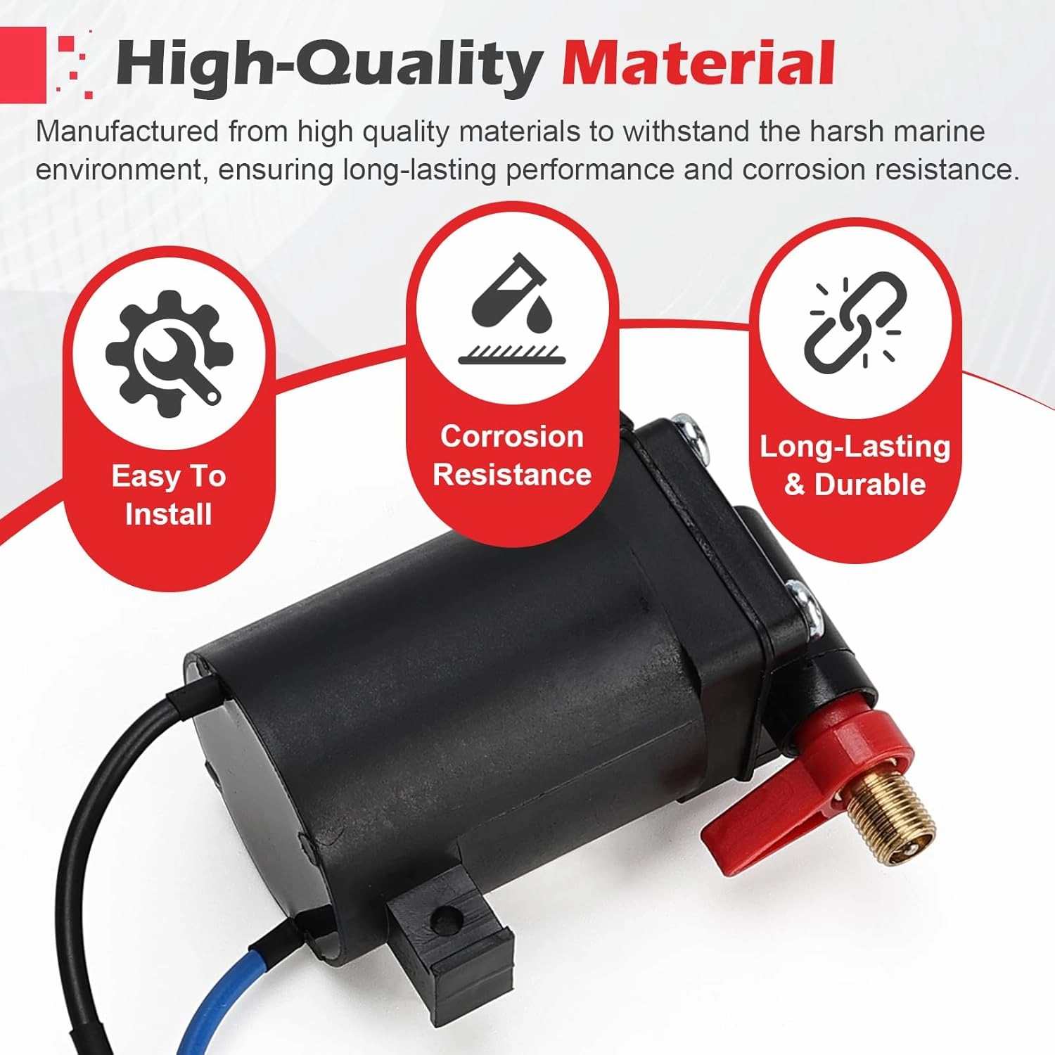 5007356 Fuel Primer Choke Solenoid for OMC Johnson Evinrude Replace# 5007356 5828665 397909 (5007356, 1PCS)