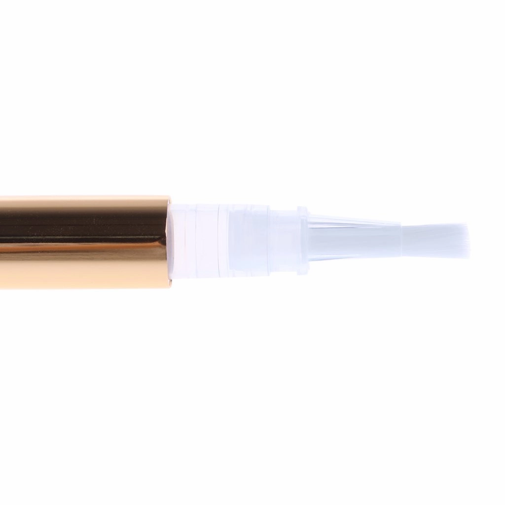 5 Pcs l Travel Empty Pen Cosmetic Container Tube Nail Tool | Portable Lip Gloss Nail Polish Essential Oil Container | Easy Filling and Carry | Gold/S - Gold