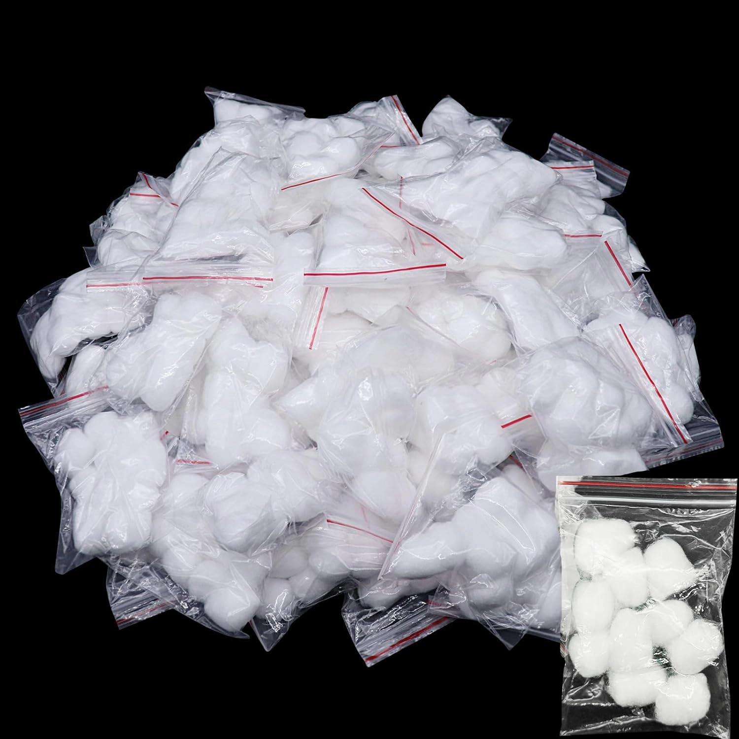 700 Count (70 Pack of 10) Individually Wrapped Soft and Absorbent Cotton Balls for Multi-purpose Use