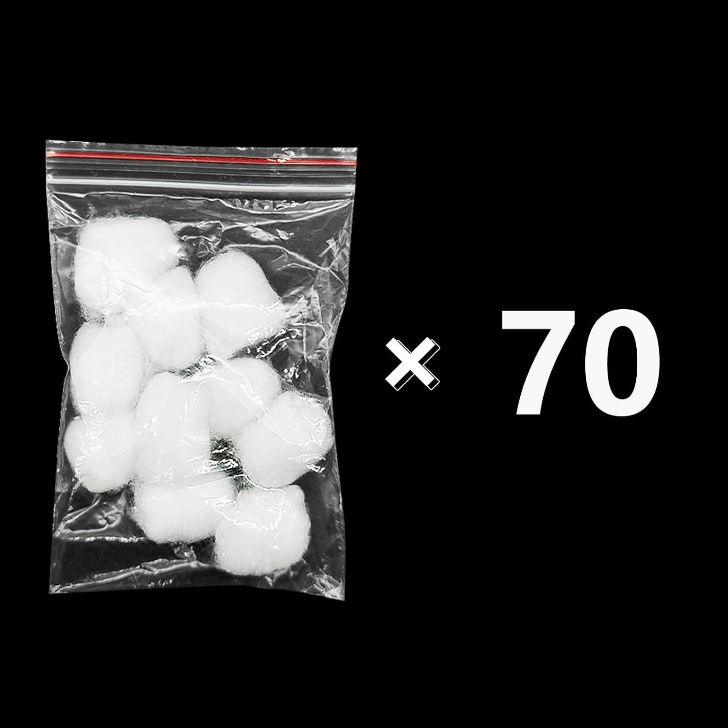 700 Count (70 Pack of 10) Individually Wrapped Soft and Absorbent Cotton Balls for Multi-purpose Use