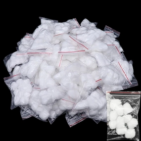 700 Count (70 Pack of 10) Individually Wrapped Soft and Absorbent Cotton Balls for Multi-purpose Use