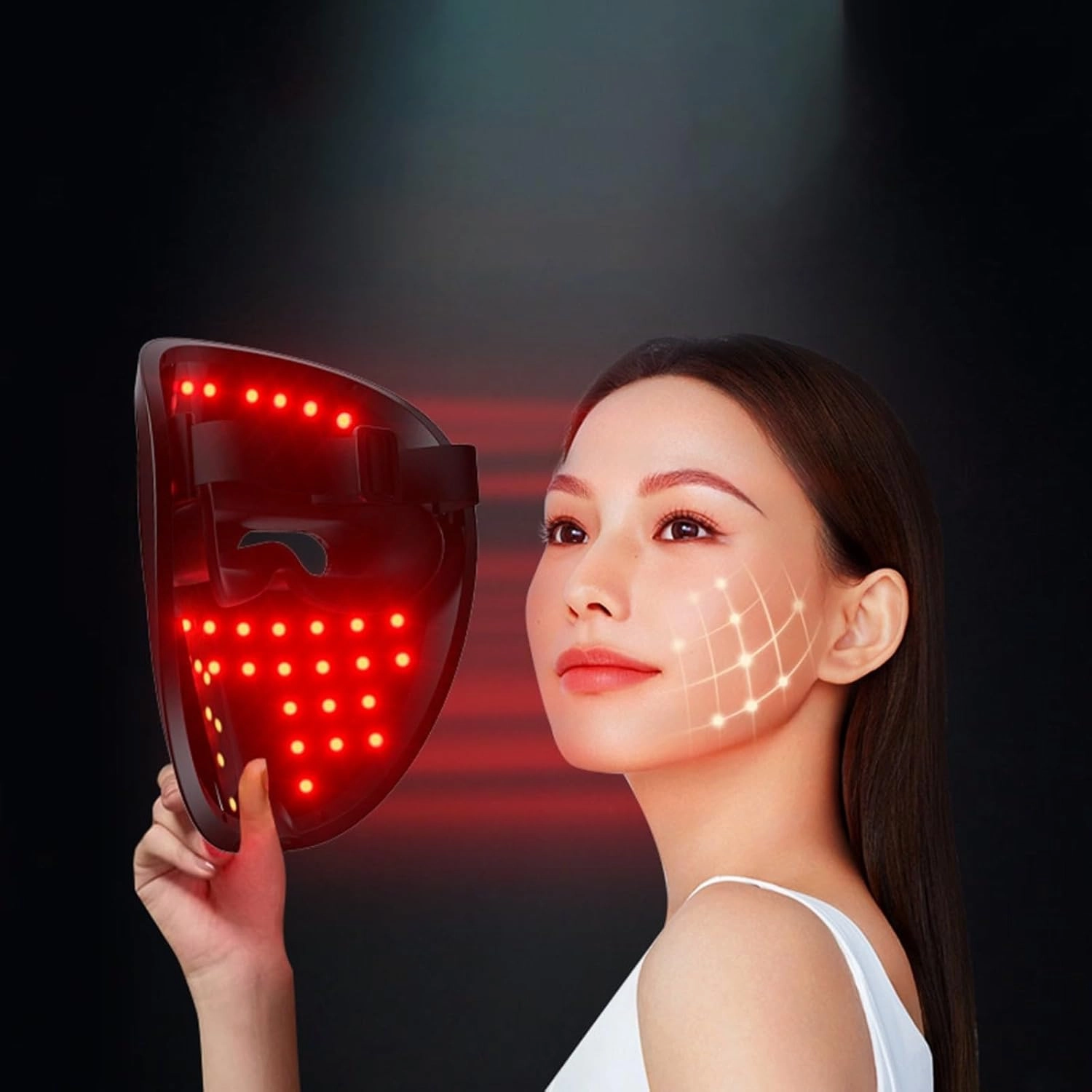 8-Color LED Face Mask Light Therapy, Red Light Therapy for Face, Wireless High Dose Green, Blue, Infrared Light Therapy Mask for Skin Care & Anti-aging