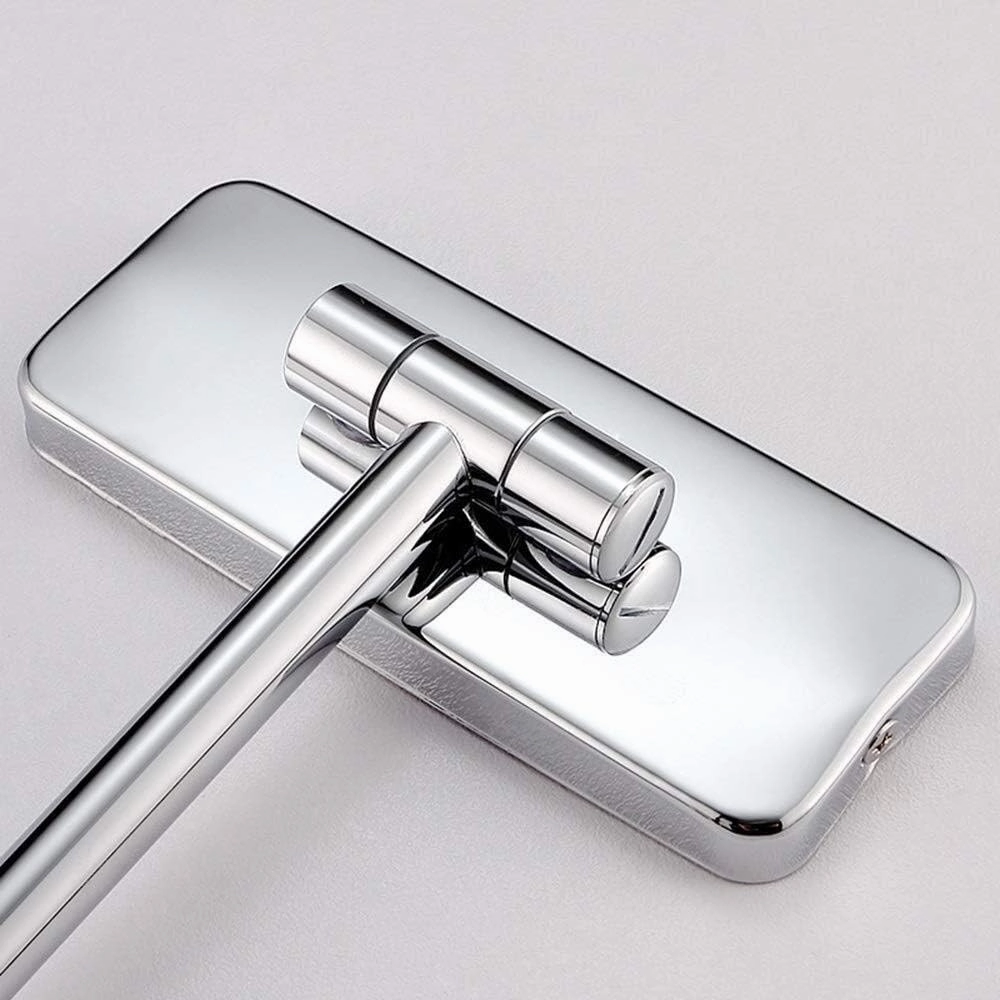8 Inch Makeup Mirror Bathroom Double-Sided Vanity Mirror Wall Hanging Folding 5 Times Magnifying Mirror