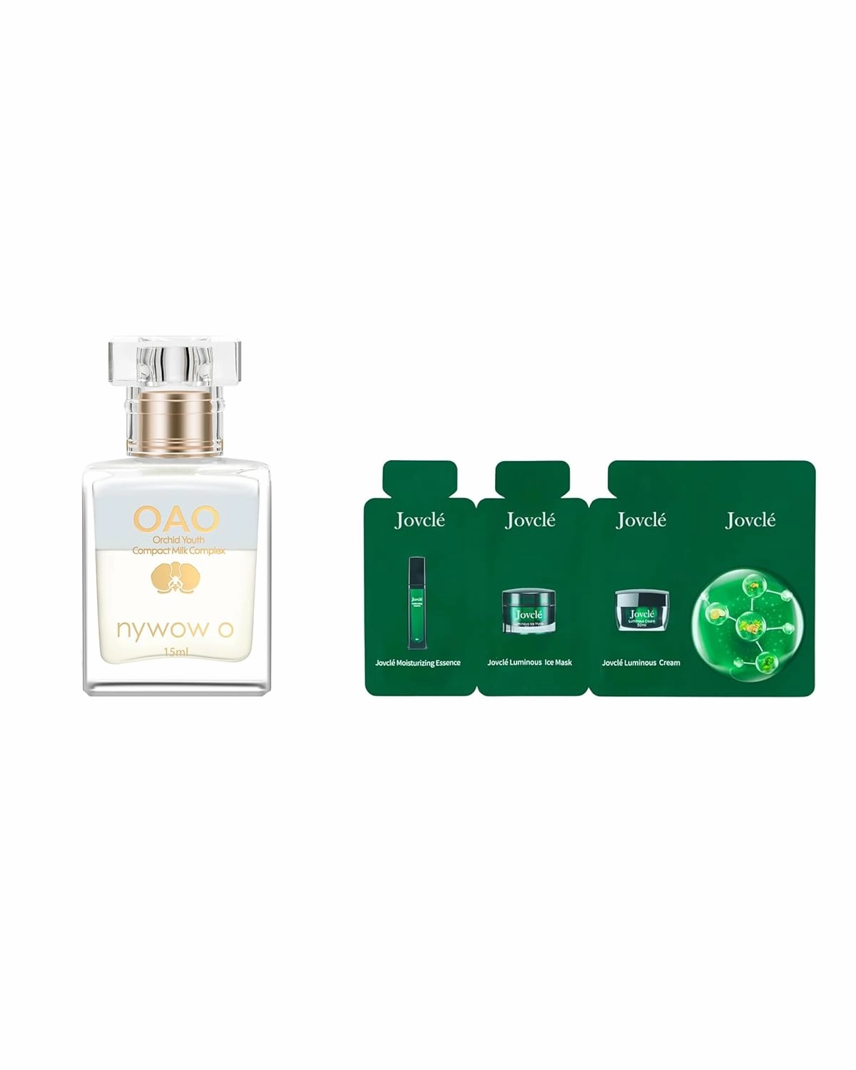 & Jovclé Skincare Bundle – Orchid Firming Facial Cream   TSA-Friendly Herbal Travel Set with Essence, Cream & Mask – Gift for All Skin Types