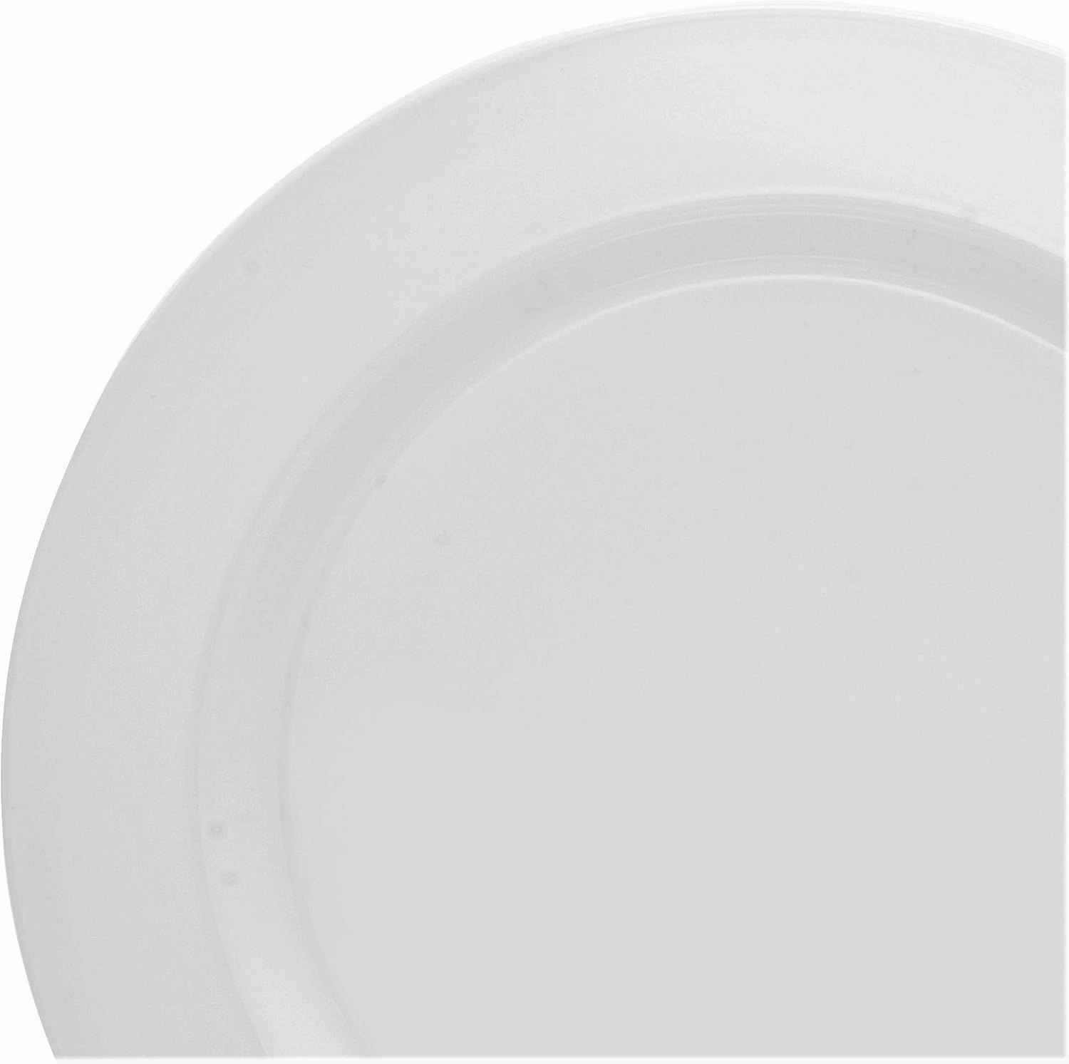 " OCCASIONS " 120 Plates Pack,(60 Guests) Heavyweight Premium Wedding Party Disposable Plastic Plates Set -60 x 10.5'' Dinner   60 x 7.5'' Salad/Dessert (Plain White)