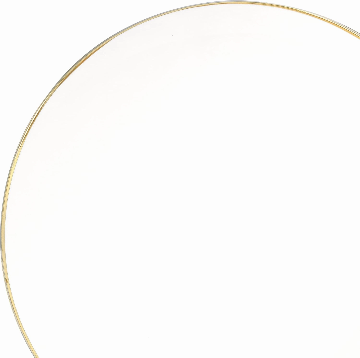 " OCCASIONS " 240 Plates Pack,(120 Guests) Premium Wedding Party Disposable Plastic Plates Set -120 x 10.25'' Dinner   120 x 7.5'' Salad/Dessert (Bali, White & Gold)