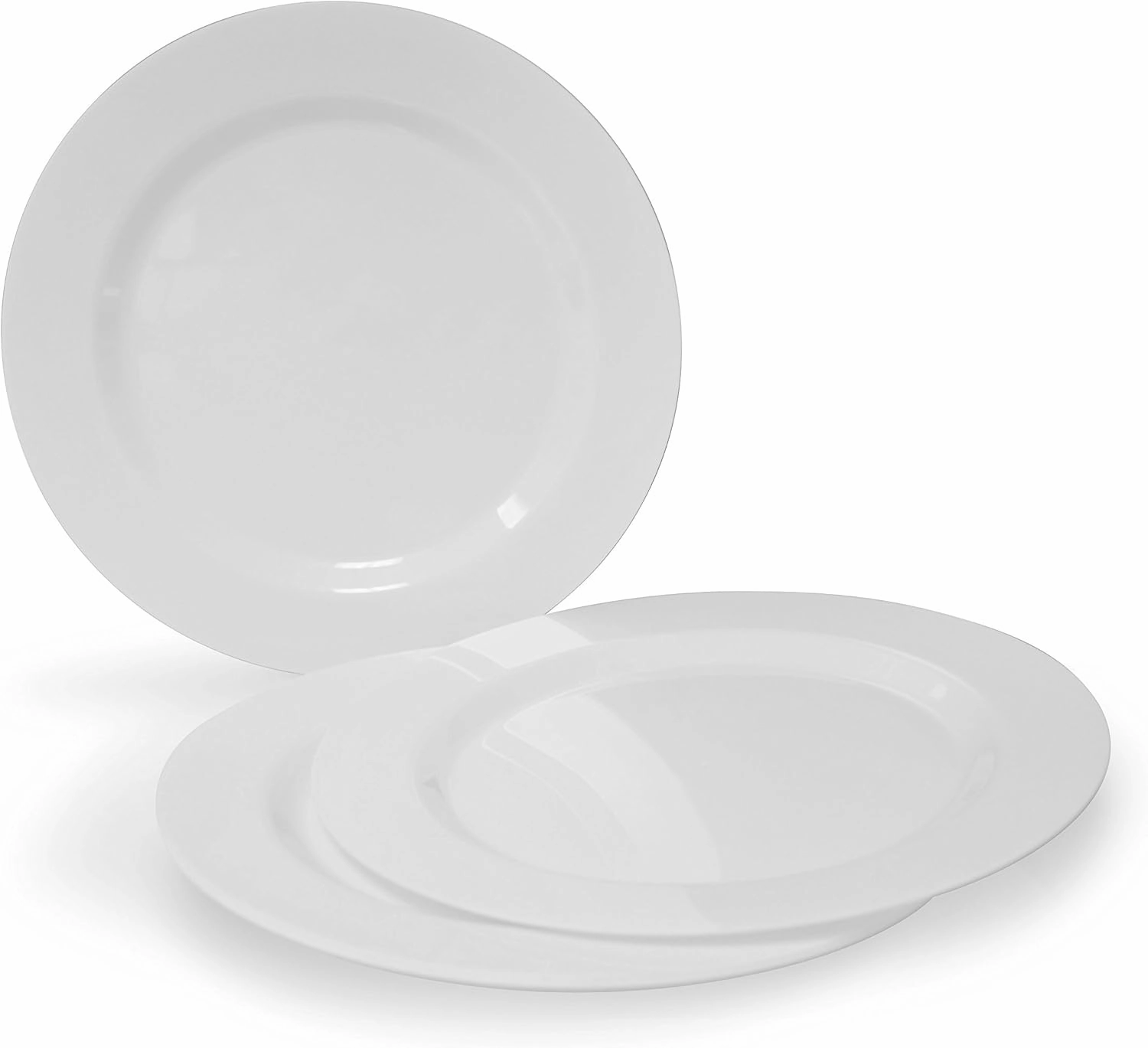 " OCCASIONS " 240 Plates Pack,(120 Guests) Wedding Heavyweight Wedding Party Disposable Plastic Plates Set -120 x 10.5'' Dinner   120 x 7.5'' Salad/Dessert Plate (Plain White)