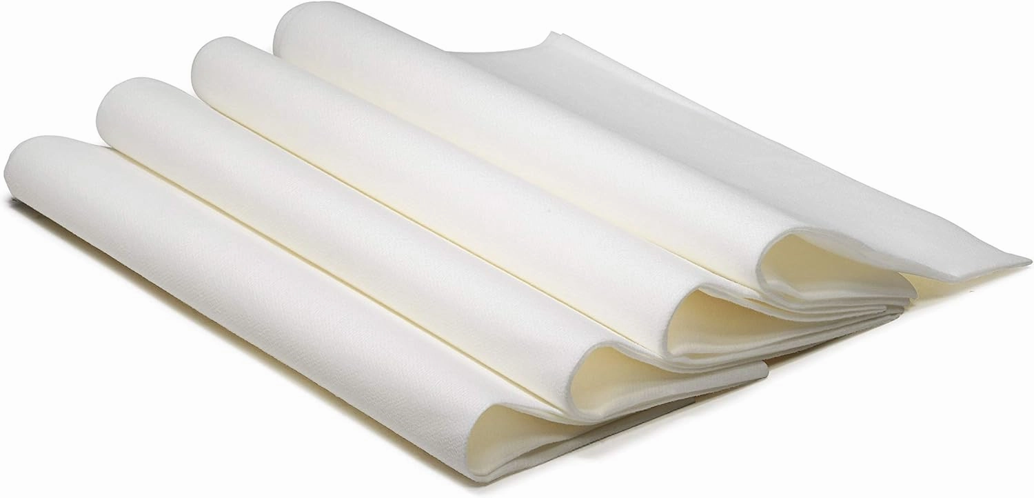 " OCCASIONS " 840pcs set (120 Guests)-Heavyweight Wedding Party Disposable Plastic Plate Set-120 x 10.5''   120 x 6.25''   Gold Silverware   Cups   Napkins (Lace Ivory & Gold Rim)