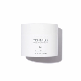 | Tri-Balm 3 in 1 Facial Balm 70g Jar | Facial Cleanser, Facial Exfoliant, & Facial Moisturizer Jar| All Natural Skin Care (2.46 Oz)