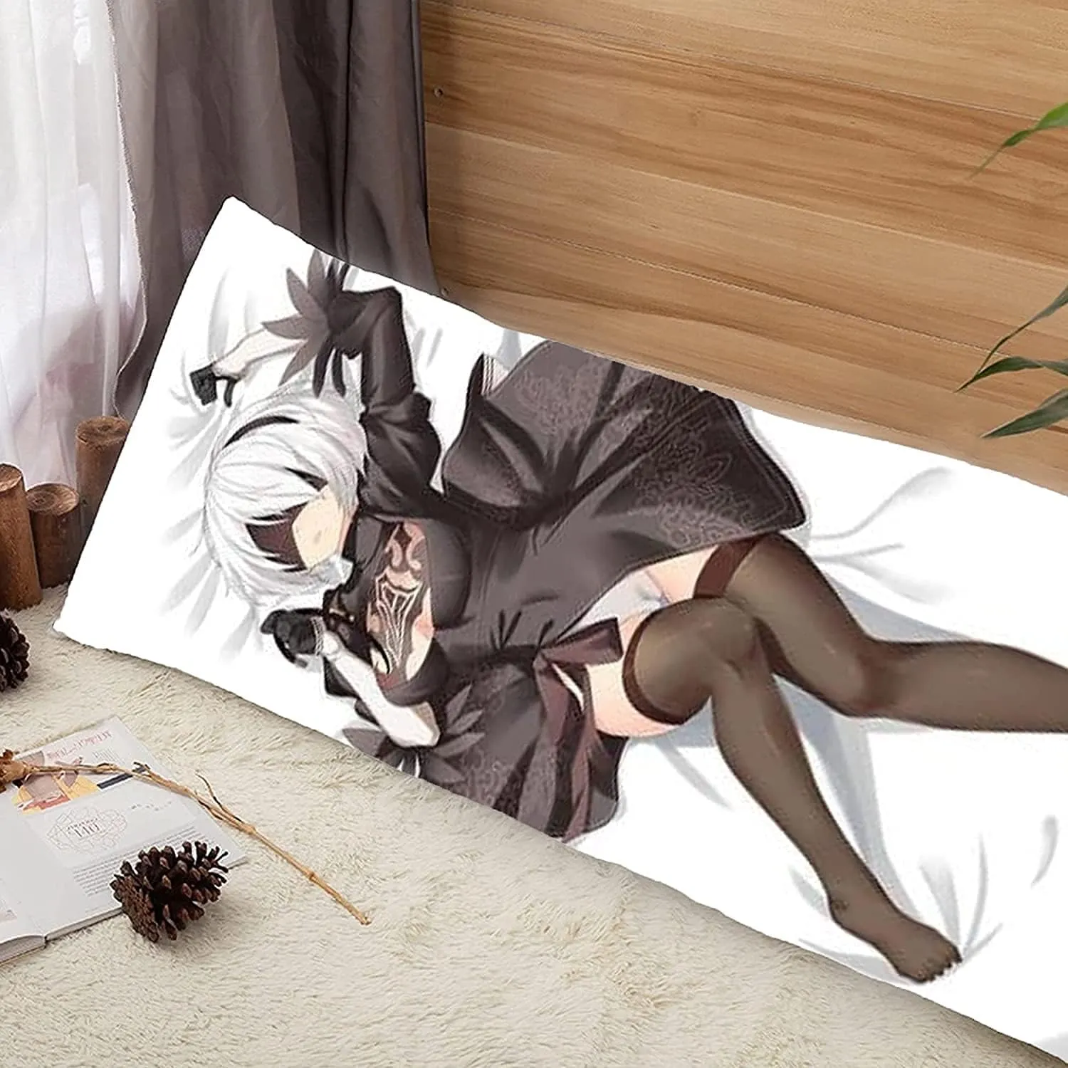 A Certain Scientific Railgun Mikoto Misaka Decorative Pillowcase Zipper Closure Double Sided hugs, Princess Anime Pillowcase Dakimakura, 150x50cm Peach Skin/2WAY(Peach Skin,150x50cm(59x20in))