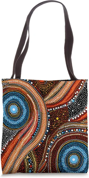 Aboriginal Dot Painting in Australian Style Tote Bag