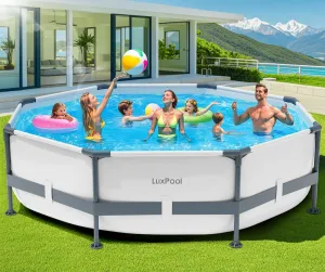 Above Ground Pool,Frame Deep Swimming Pool, Family Pool,Large Above Ground Pool Easy Set, Outdoor Backyard Pool for Kids, Adults,10ft x 30in