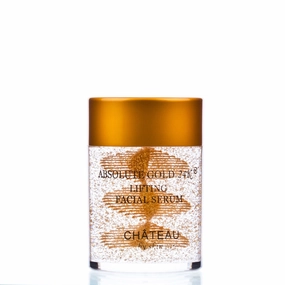 ABSOLUTE GOLD 24K Lifting Facial Serum - 24 Karat Gold, SILK PEPTIDES and HYALURONIC Acid. Excellent for all skin types. 2 fl.oz-60 ml (FRAGRANCE FREE, CRUELTY FREE, PARABEN FREE, PETROLEUM FREE).