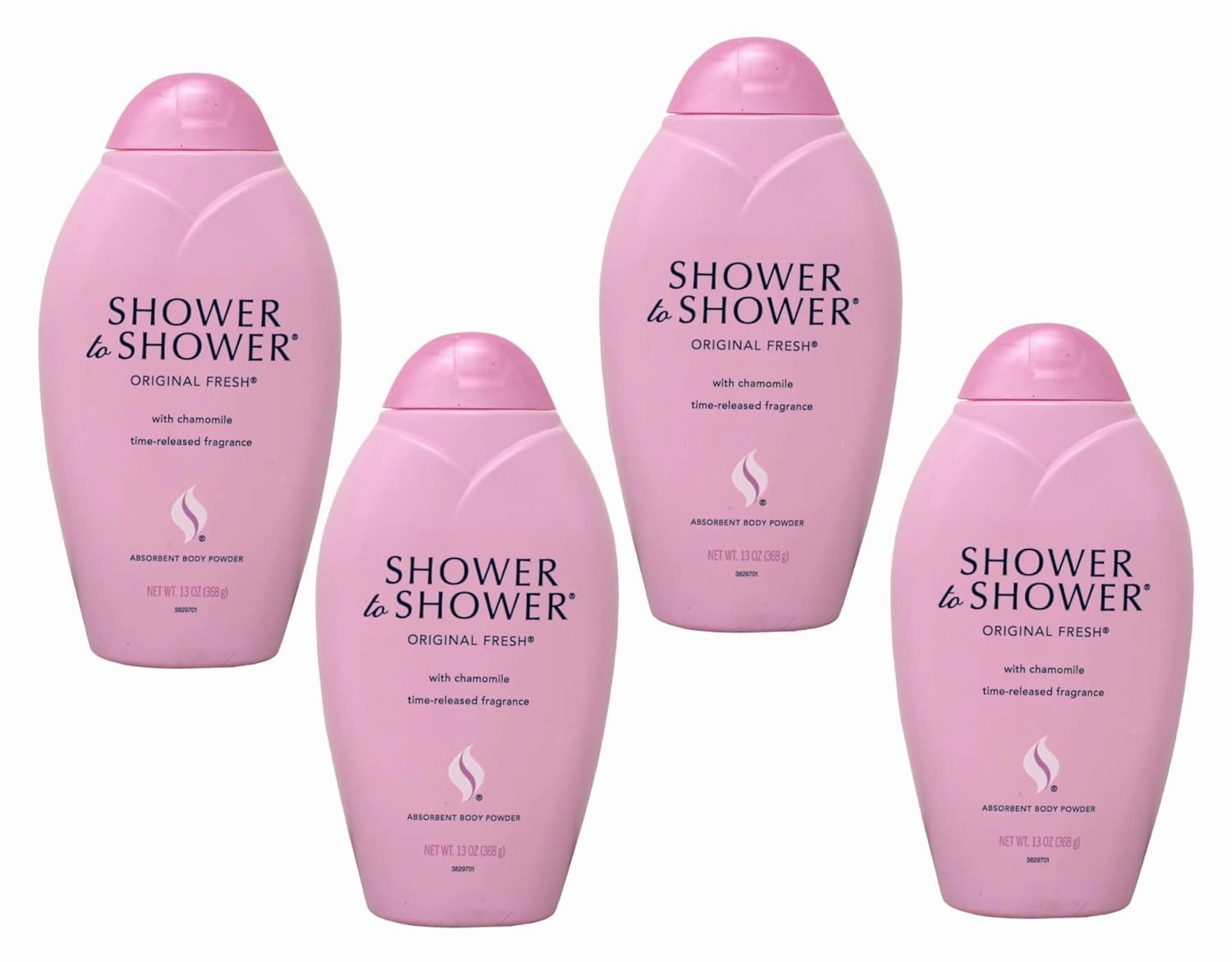 Absorbent Body Powder, Original Fresh with Chamomile, 13-Ounce Bottles (Pack of 4)