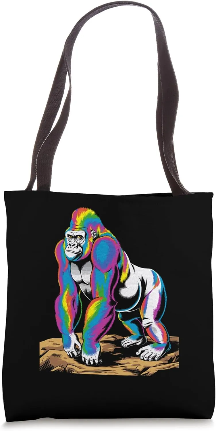 Abstract Angry Gorilla Face Art Tote Bag