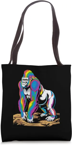 Abstract Angry Gorilla Face Art Tote Bag