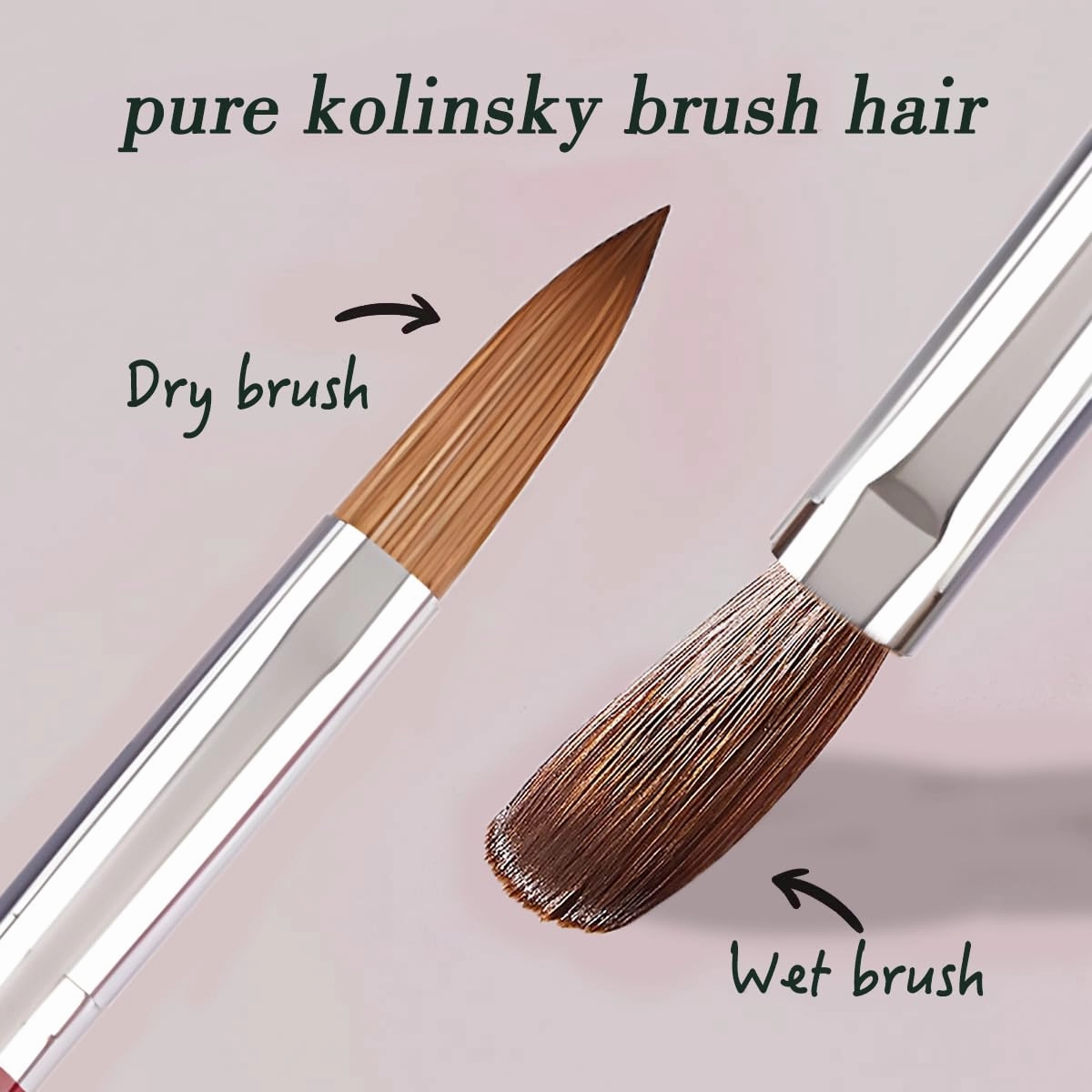 Acrylic Nail Brush 100% Kolinsky Acrylic Brushes for Nails Size 16 Oval Crimped Shaped Nail Brushes for Acrylic Application Mahogany Handle Professional Nail Art Powder Brush Manicure Tool