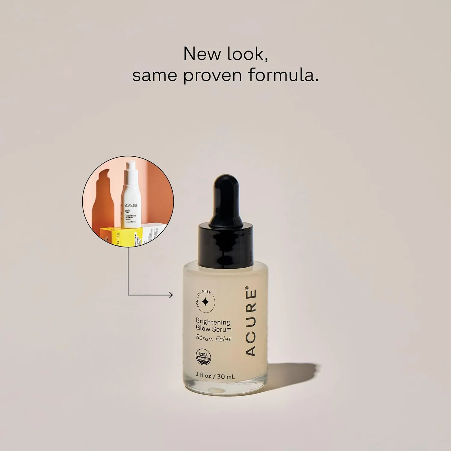 Acure Brightening Glowing Serum - Revitalize & Hydrate Face & Neck - Argan Oil, Pumpkin & Cranberry - Antioxidant Protection for All Skin Types- All Natural Hydrating Formula - 100% Vegan, 1 Fl Oz