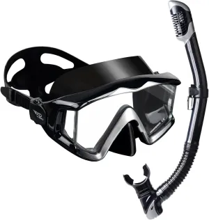 Adult Pano 3 Scuba Diving Mask, Tempered Glass Snorkel Mask Anti-Fog Swim Mask No Leakage Swim Goggles with Nose Cover Snorkeling Gear for Snorkeling, Freediving, Swimming