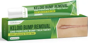 Advanced Keloid Bump Removal Gel: Silicone Keloid Scar Removal Cream for Scars from Piercing, Surgical Marks, Acne, and Burns, Keloid Treatment for Ears, Face, and Body with Healing Formula 30g