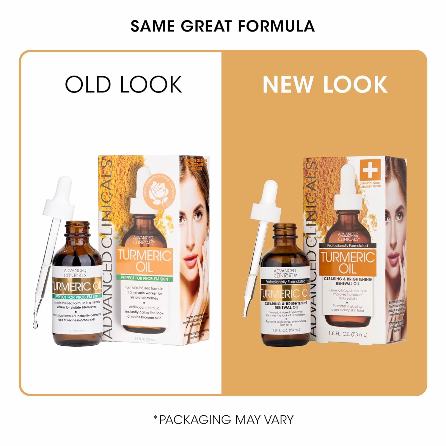 Advanced Clinicals Turmeric Oil Serum For Face | Facial Skin Care Serum With Jojoba   Coconut Oil To Improve Appearance Of Dark Spots & Uneven Skin Tone | Antioxidant Dry Skin Moisturizer, 2-Pack