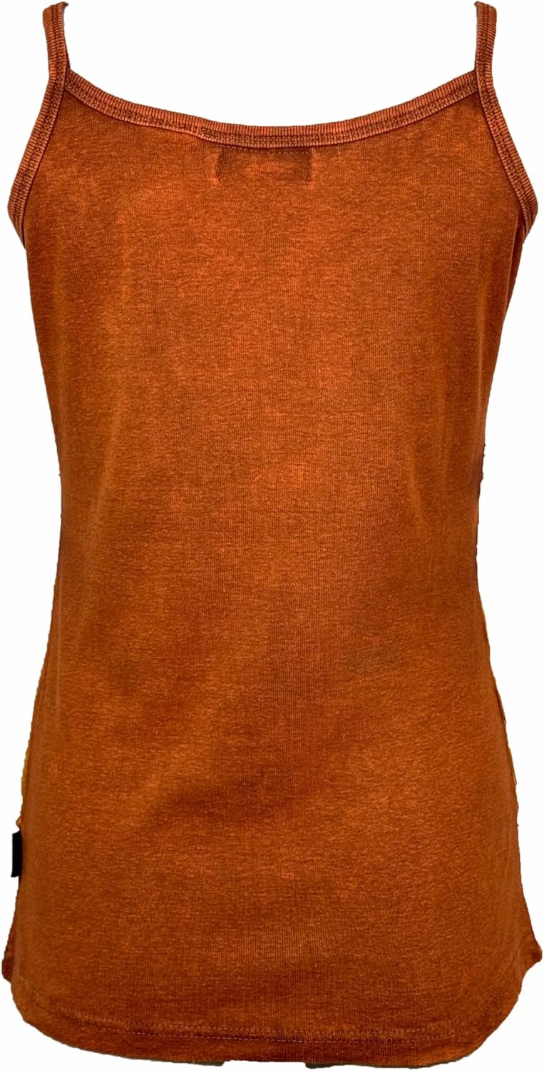 Agan Traders 2025 Summer Rib Knit Cotton Tank Tops for Women - Boho Gypsy Handcrafted Embroidery Patchwork Summer Tops
