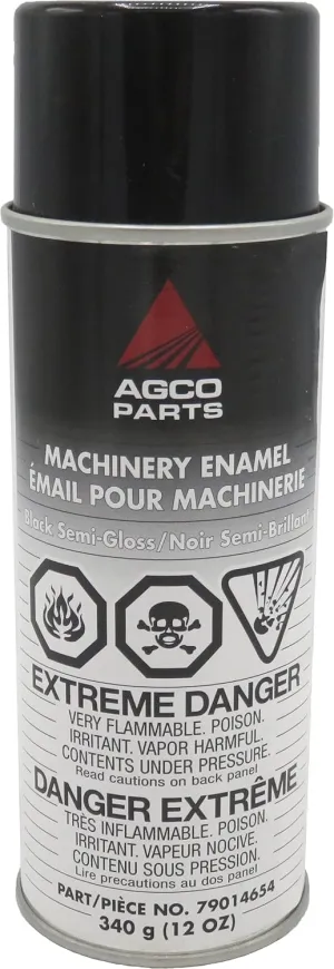 Agco Paint Machinery Enamel Protects Against Rust Aerosol Spray Can (Black Semi-Gloss)