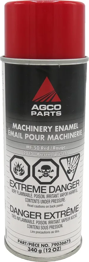 Agco Paint Machinery Enamel Protects Against Rust Aerosol Spray Can (MF-50 Red 2013 - Present)